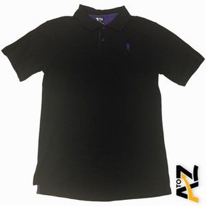 RS By Ryan Sheckler Skateboarding Mens Polo Shirt Size M Black Short Sleeves Col